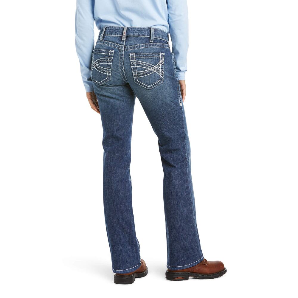 Ariat FR Mid Rise Bootcut Entwined Jeans, size 32 - Picture 2 of 12